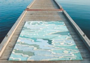 Ocean Rug on Dock. Photo Credit: Angela Adams
