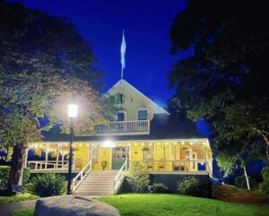 Exterior at Night. Photo Credit: Fifth Maine Museum