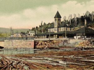 Portland & Rumford Falls Railway Station, Rumford Falls, ca. 1911. Collections of Maine Historical Society