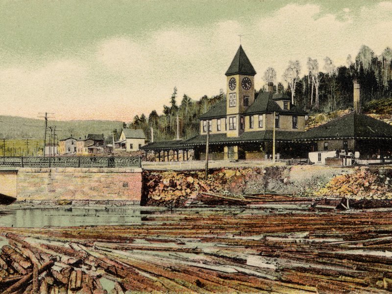 Portland & Rumford Falls Railway Station, Rumford Falls, ca. 1911. Collections of Maine Historical Society