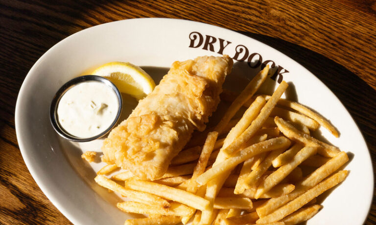 Fish & Chips at Dry Dock. Photo Credit: Jenn Bravo