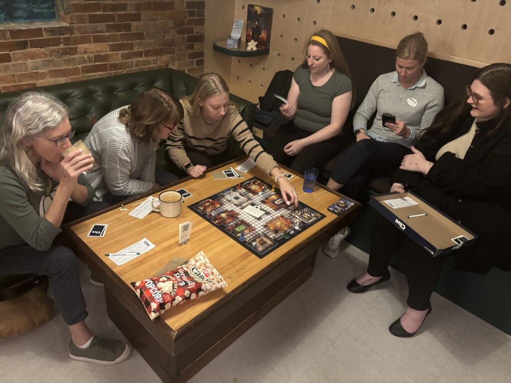 At group playing a game at Another Round. Photo credit: Lauren Peters