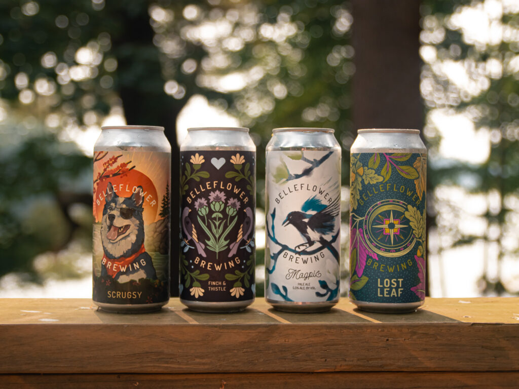 Belleflower Beer. Photo Credit: Caylin Lee Photography and Belleflower Brewing