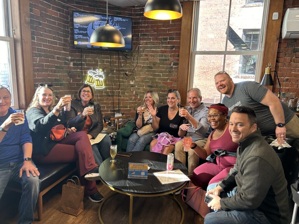 Group at Portland Beer Hub. Photo credit: Zachary Poole