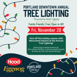 Tree lighting graphic. courtesy of Portland Downtown