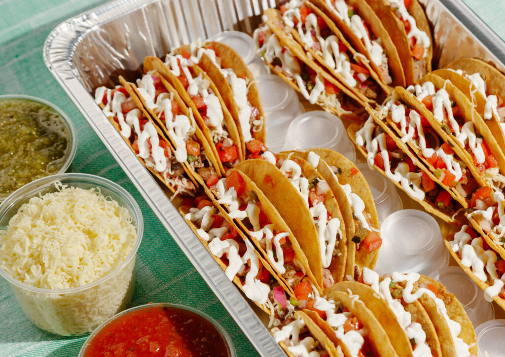 Tray of Tacos. Photo Credit: Mesa Grande Taqueria