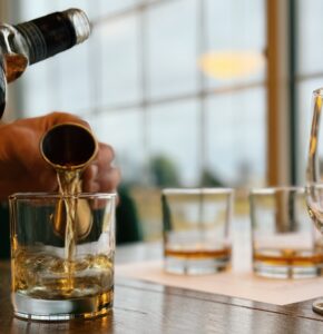 Bourbon being poured. Photo provided by Wine Wise Events