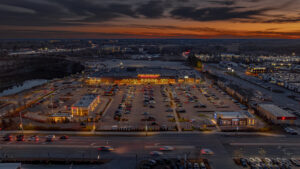 Aerial shot of Rock Row. Photo credit: Peter G. Morneau