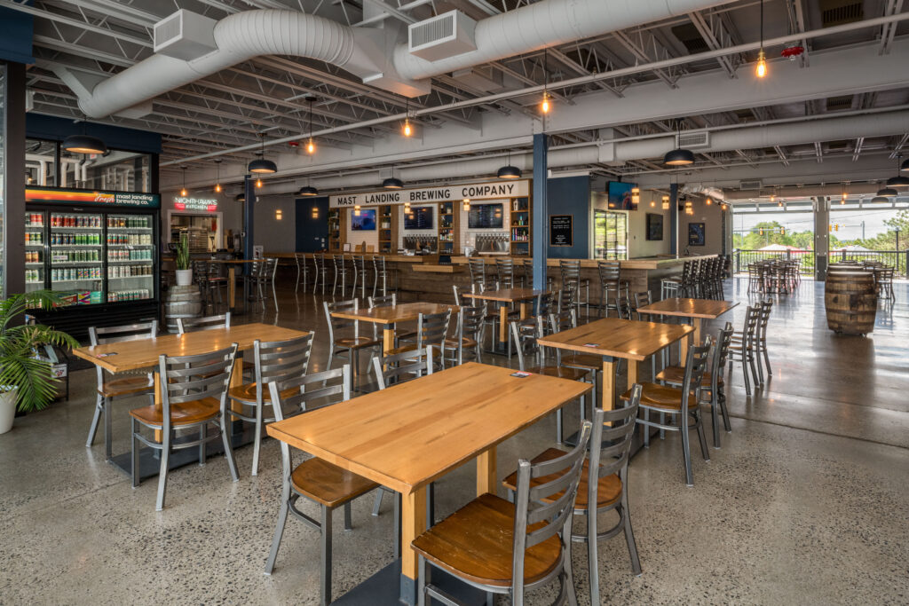 Taproom at Mast Landing Freeport. Photo Credit: Peter G. Morneau
