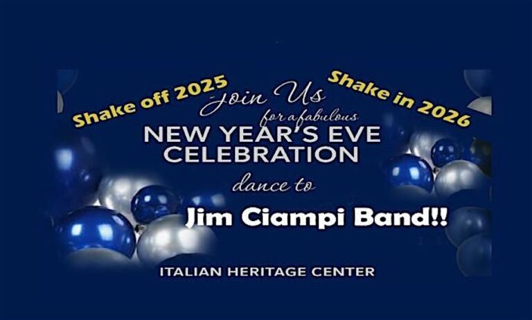 Italian Heritage Center NYE Party Graphic. Photo Credit: IHC