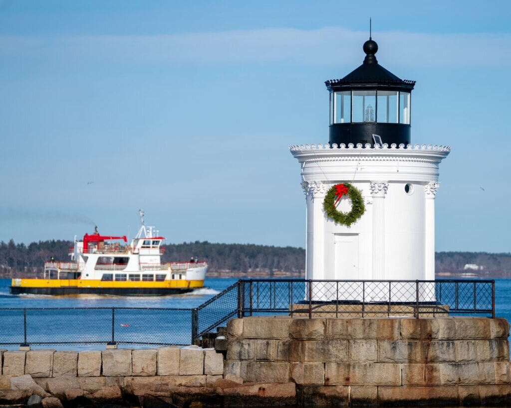 Casco Bay Lines and Bug Light Lighthouse. Photo credit: Avery Lehman