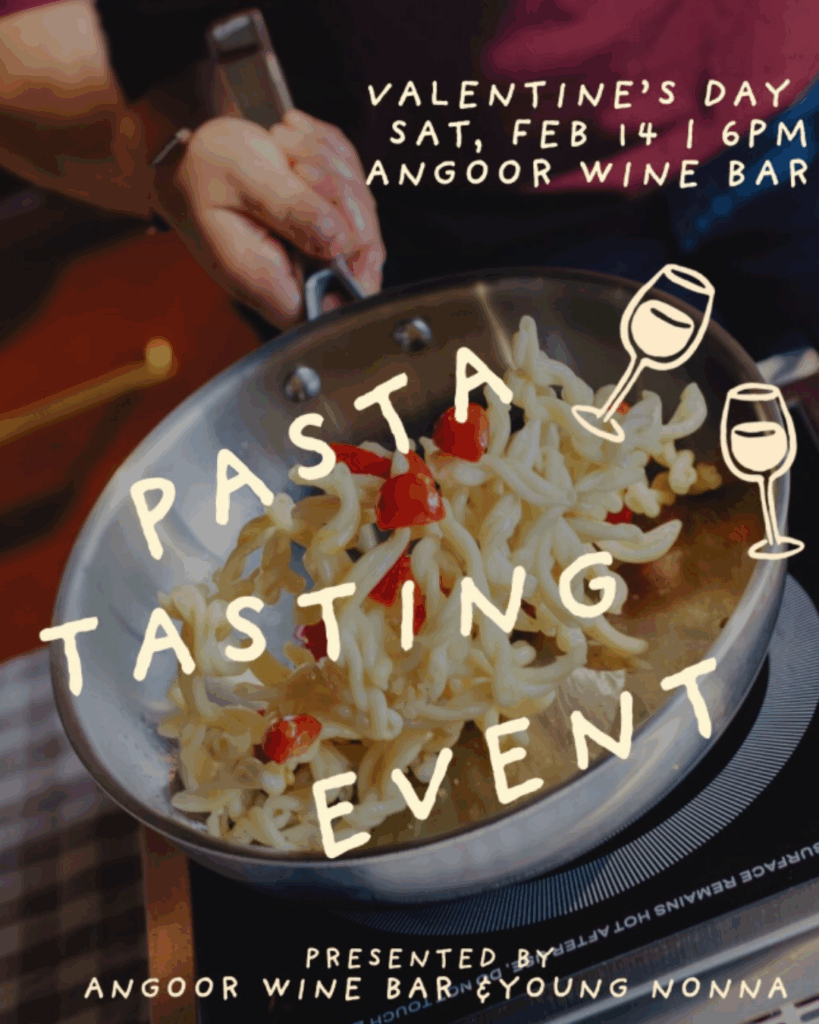 Pasta Tasting Event, photo courtesy of Angoor Wine Bar