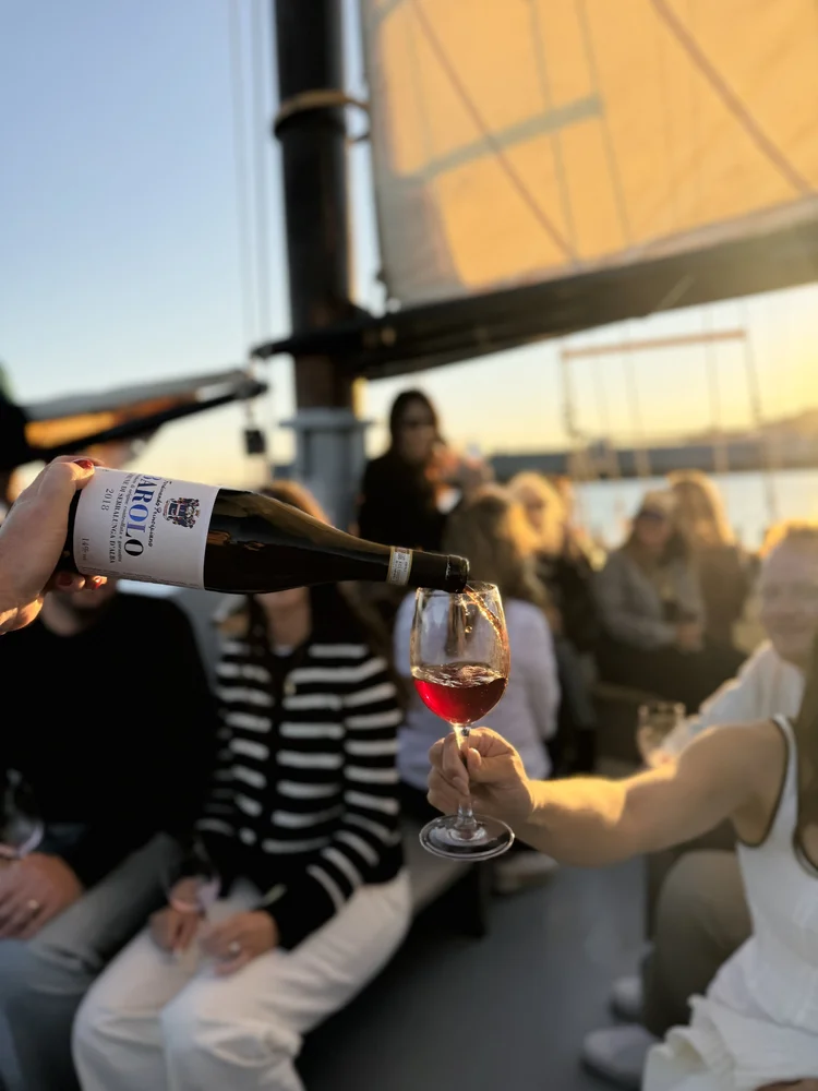 Sunset Wine Sail in Portland, Maine: Nebbiolo. Photo credit: Wine Wise