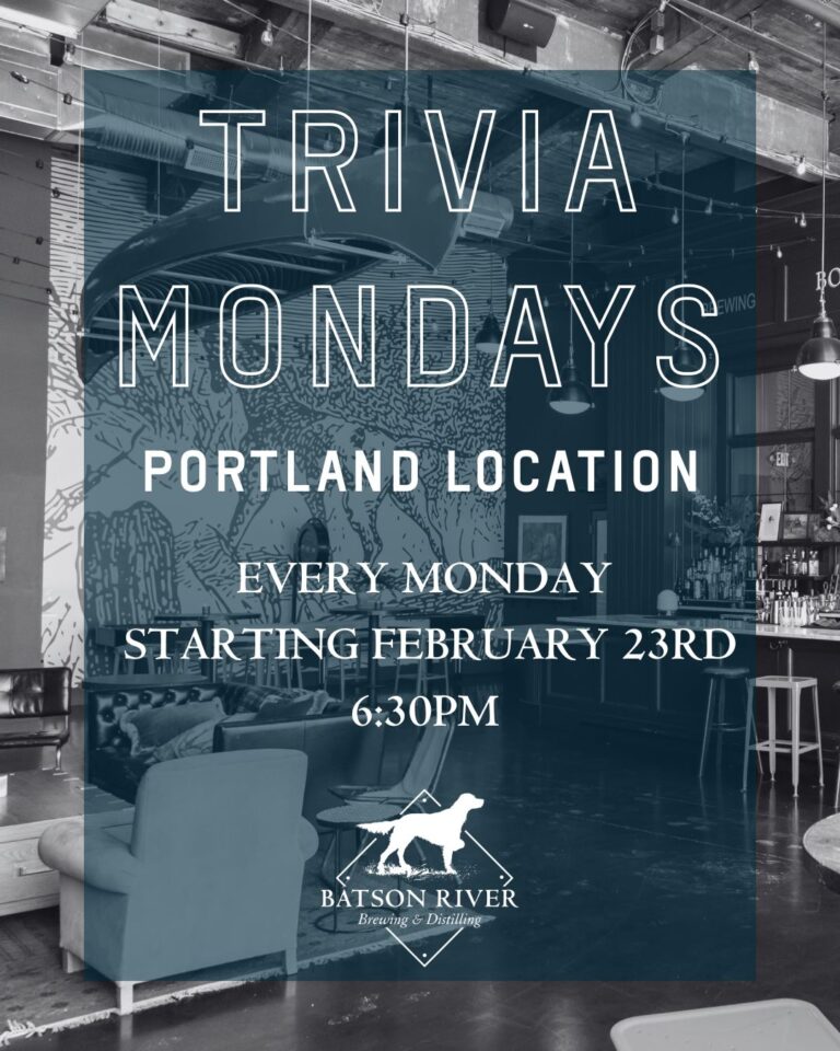 TRIVIA-MONDAYS Flyer, Courtesy of Batson River Brewing