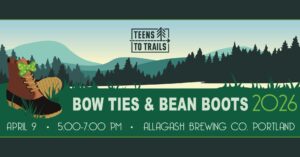Teens to Trails graphic. Photo provided by Allagash Brewing