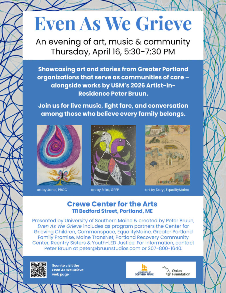 Even As We Grieve April 16 - July 31, 2026 Crewe Center For The Arts.