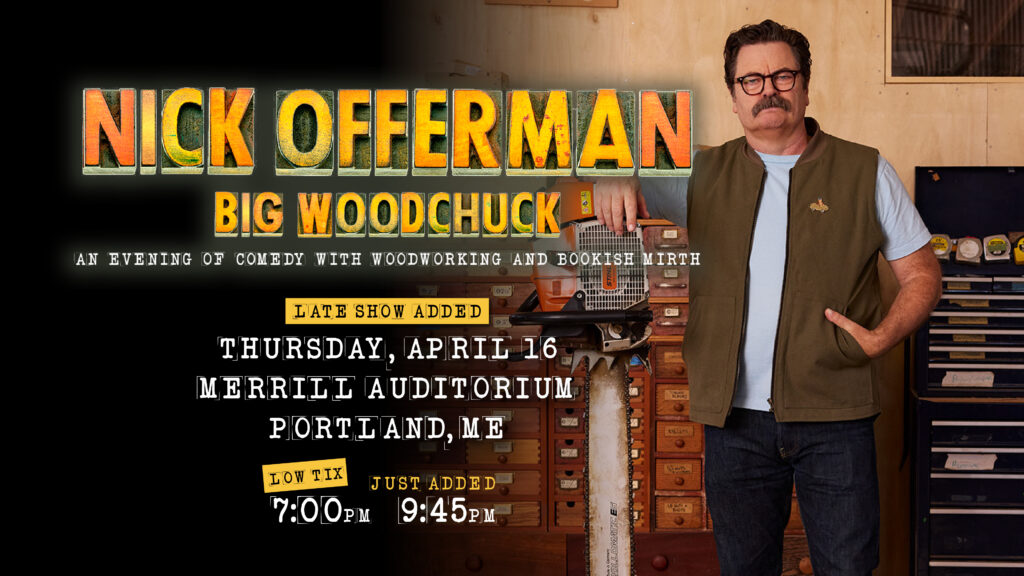 Nick Offerman Poster. Provided by Merrill Auditorium