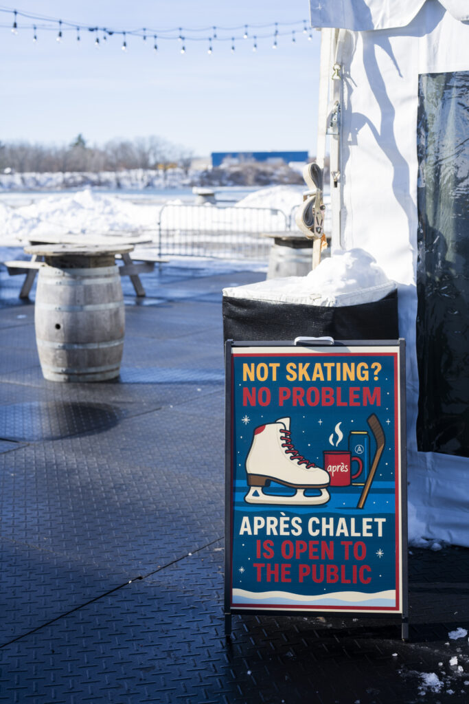 Apres Chalet at Thompson's Point Rink. Credit: Capshore Photography
