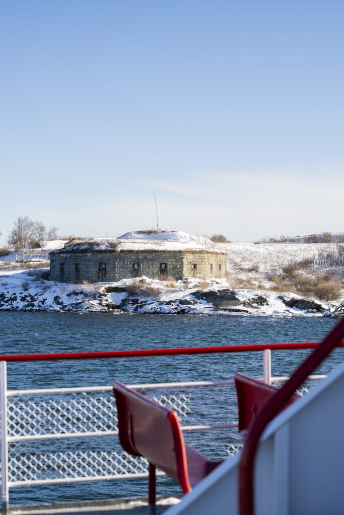 View of Fort Scammel on Casco Bay Lines. Photo Credit: Capshore Photography