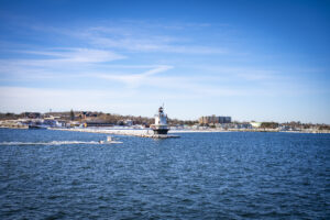 View of Spring Point Lighthouse from Casco bay Lines Ferry. Credit: Capshore Photography