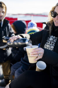 Hot Chocolate from Coffee By Design on Casco Bay Lines Ferry. Credit: Capshore Photography