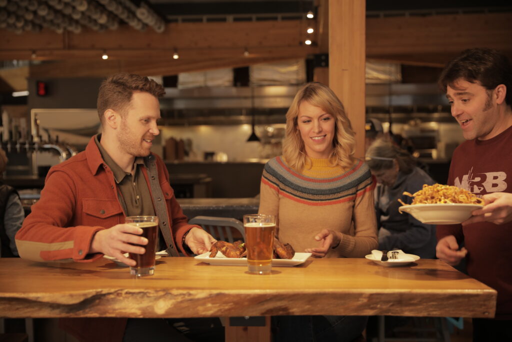 Food Being Served at Nonesuch River Brewing. Photo credit: Knack Factory