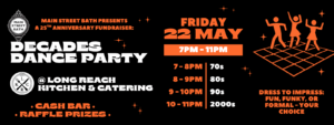 Decades Dance Party Poster. Credit: Main Street Bath