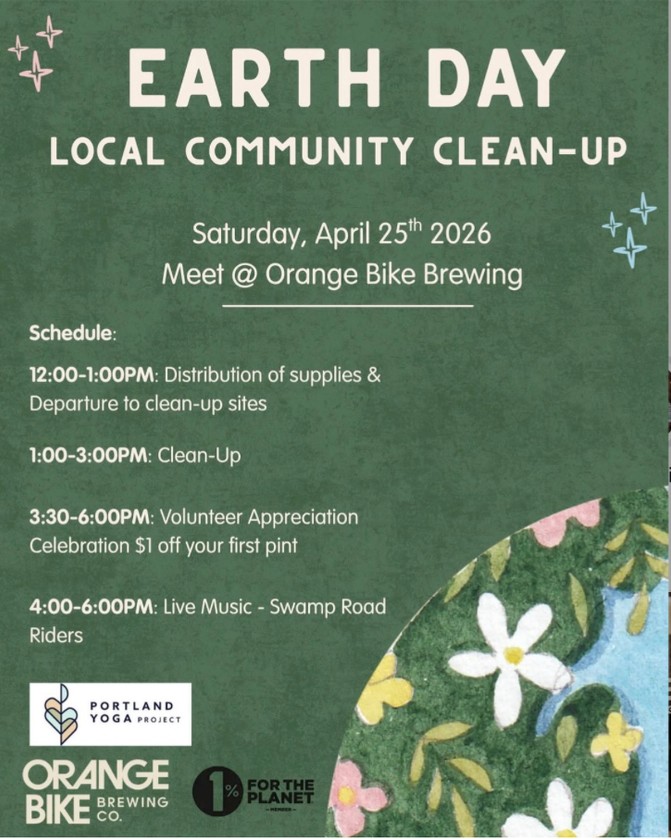 Earth Day Poster, provided by Orange Bike Brewing