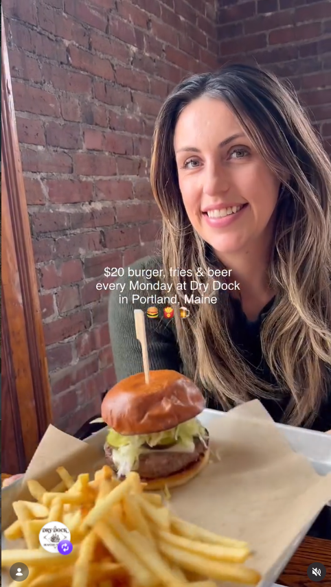 Burger at Dry Dock