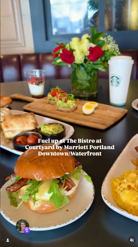 Burger at Courtyard Marriott Portland Downtown/Waterfront