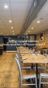Interior of Green Elephant Vegetarian Bistro