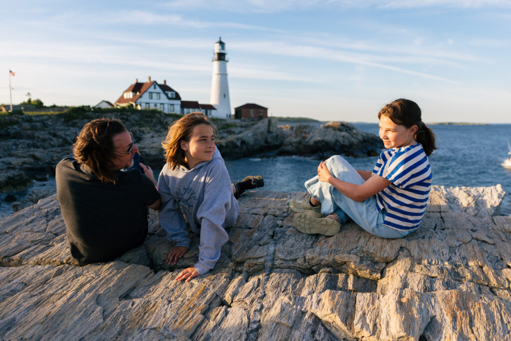 Family at Portland Head Light Lighthouse. Photo credit: Andy Austin