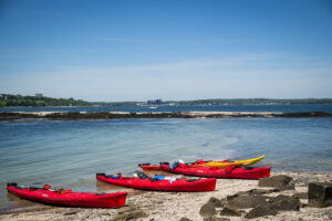 Portland Paddle Sea Kayaks at Fort Gorges. Photo Credit: Capshore Photography.