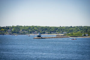 View of Spring Point Ledge Light from Fort Gorges. Photo Credit: Capshore Photography.