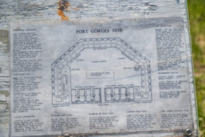 Blueprint of Fort Gorges. Photo Credit: Capshore Photography.