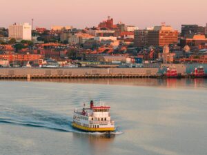 Casco Bay Aerial Shot. Photo by: Andy Austin