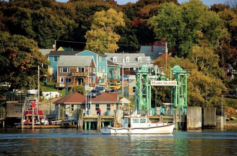 Peaks Island from the water. Photo Provided by Wander Peaks Island Audio Walking Tour