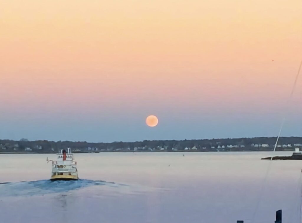 Sunset from Peaks Island. Photo Provided by Wander Peaks Island Audio Walking Tour
