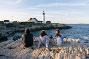 Family at Portland Head Light Lighthouse. Photo credit: Andy Austin