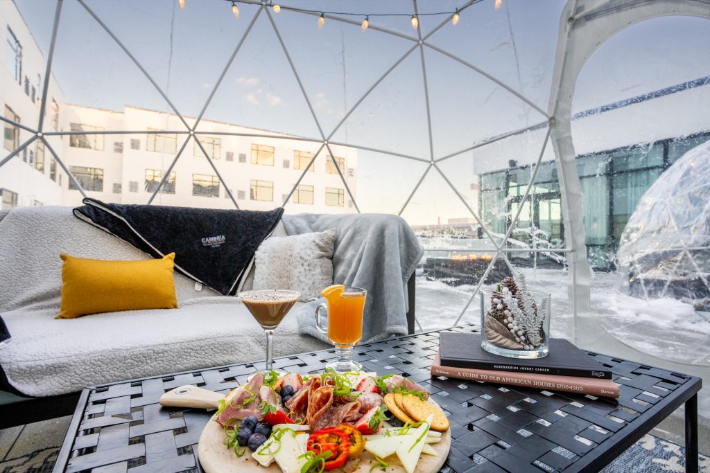 Igloo with Food and Drinks. Photo credit: Mitch Powers