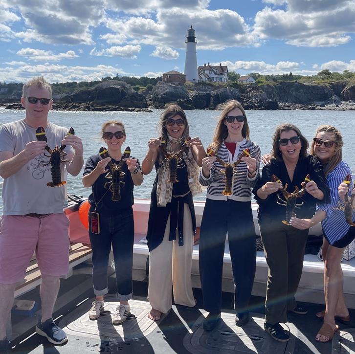 UK FAM Tour in front of Portland Head Light Lighthouse. Photo credit: Visit Portland