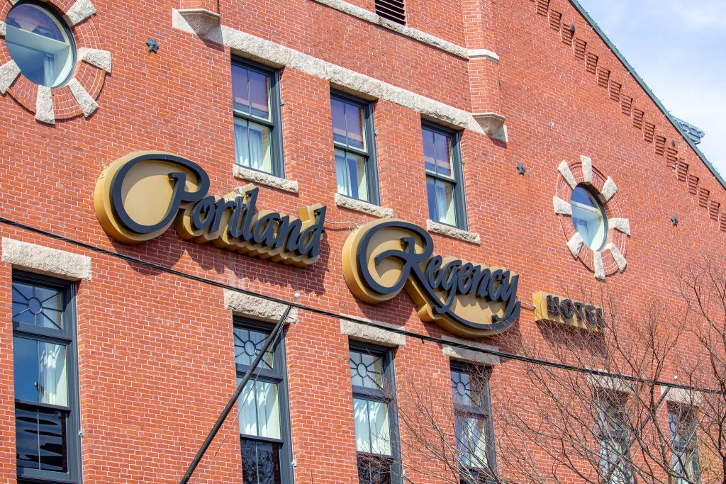 Exterior of Portland Regency Hotel & Spa. Photo Credit: Serena Folding