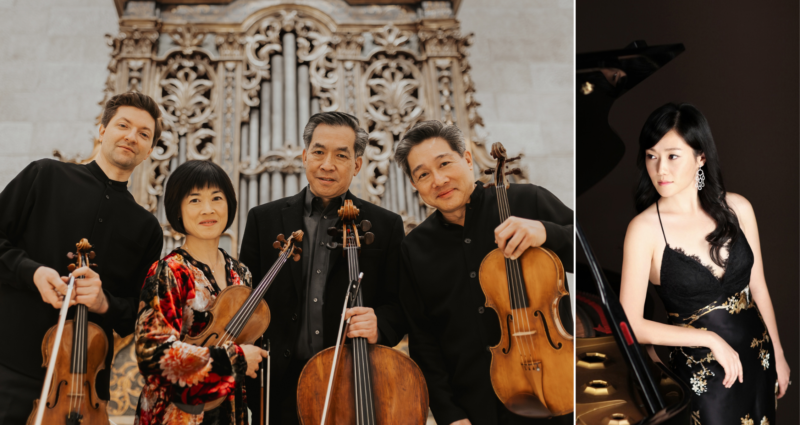 Photo of Ying Quartet with Jeewon Park. Provided by: Bowdoin International Music Festival