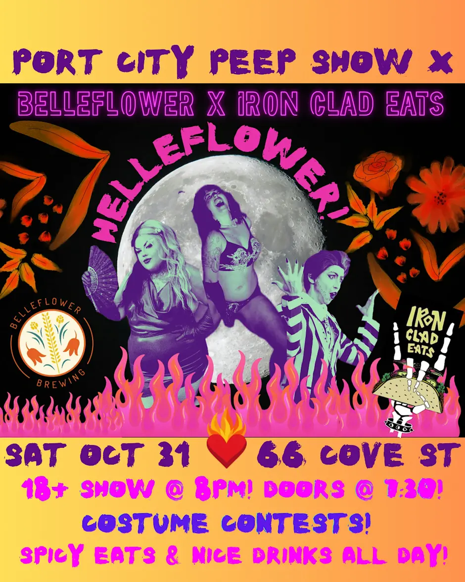 Helleflower Drag Show Poster. Provided by: Belleflower Brewing