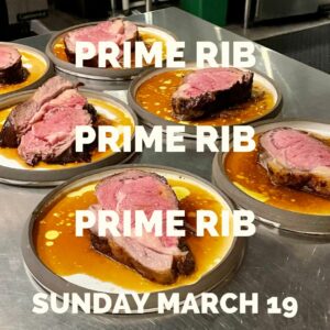 Prime Rib Night at Helm - Photo Credit: Helm Oyster Bar & Bistro