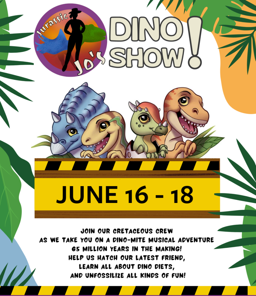 Jurassic Jo's Dino Show - Photo Courtesy of Children's Museum + Theatre of Maine Jurassic Jo's Dino Show - Photo Courtesy of Children's Museum + Theatre of Maine