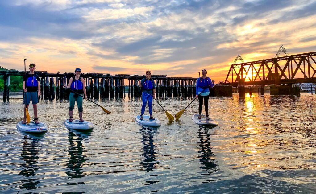 SUP Sunset Tour - Photo Credit: Portland Paddle SUP Sunset Tour - Photo Credit: Portland Paddle