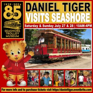 Daniel Tiger Visits Seashore - Photo Courtesy of Seashore Trolley Museum