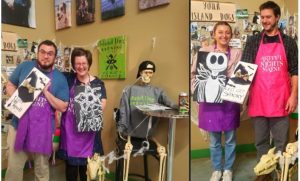 Paint and Sip - Photo Credit: Photos by Nicole White, Artful Nights Maine. Edit by Island Dog Brewing.