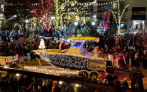 Sparkle Celebration - Photo Credit: Santa arrives during the Sparkle Celebration Parade of Lights, Credit Kelly Edwards, owned by Visit Freeport